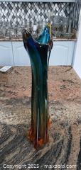 MaxSold Auction: Signed Handblown Amber Green Teal Freeform Art Glass Vase B - Brampton (Ontario, Canada) Estate Sale Online Auction - Upper Highlands Drive