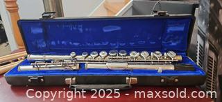 MaxSold Auction: Student Concert Flute with Case, Drum Practice Pad & Drum Sticks B - Brampton (Ontario, Canada) Estate Sale Online Auction - Upper Highlands Drive