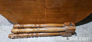 MaxSold Auction: Wood Oval Dining Table with Removable Turned Legs B - Brampton (Ontario, Canada) Estate Sale Online Auction - Upper Highlands Drive