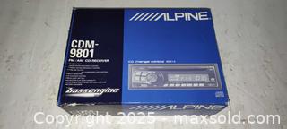 MaxSold Auction: New alpine CDM-9801 car radio - Walworth (New York, USA) SELLER MANAGED Downsizing Online Auction - High Street