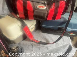 MaxSold Auction: Massive Fishing Lot: 12 Rods, 3 Tackle Boxes, Fishing Waiter Pants - Halton Hills (Ontario, Canada) SELLER MANAGED Downsizing Online Auction - Barber Drive