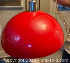 MaxSold Auction: Vintage Retro Red Bubble Dome Overhead Light  - Ottawa (Ontario, Canada) SELLER MANAGED Downsizing Online Auction - Sunnyside Avenue