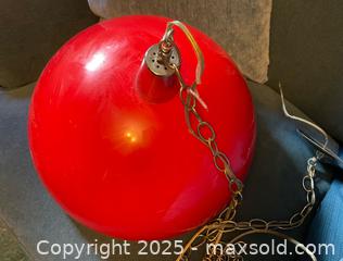 MaxSold Auction: Vintage Retro Red Bubble Dome Overhead Light  - Ottawa (Ontario, Canada) SELLER MANAGED Downsizing Online Auction - Sunnyside Avenue