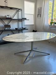 MaxSold Auction: Mid-Century Modern Oval Dining Table or Desk by Florence Knoll in Marble Top - Menlo Park (California, USA) SELLER MANAGED Estate Sale Online Auction - Monte Rosa Drive