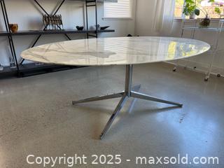 MaxSold Auction: Mid-Century Modern Oval Dining Table or Desk by Florence Knoll in Marble Top - Menlo Park (California, USA) SELLER MANAGED Estate Sale Online Auction - Monte Rosa Drive