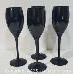 MaxSold Auction: (L16) Vintage Black Amethyst Mikasa Crystal Wine Goblets x 4 - Orillia (Ontario, Canada) PARTNER MANAGED Estate Sale Online Auction - Barrie Road (STORAGE)