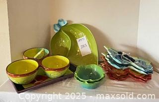 MaxSold Auction: Clay Art Glazed Ceramic Serveware / Party Set - Cupertino (California, USA) PARTNER MANAGED Estate Sale Online Auction - Maria Rosa Way
