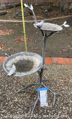 MaxSold Auction: Two-Tier Outdoor Birdbath with Decorative Birds - Cupertino (California, USA) PARTNER MANAGED Estate Sale Online Auction - Maria Rosa Way