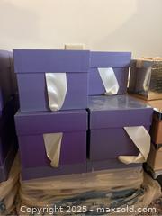 MaxSold Auction: 23 Purple Gift Boxes, 3 Rectangular Boxes,2 Small Gift Boxes - Point Edward (Ontario, Canada) PARTNER MANAGED Estate Sale Online Auction -  Michigan Avenue