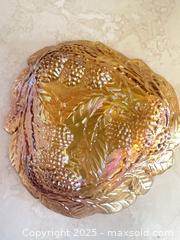 MaxSold Auction: 2,  2 Vintage Indiana Glass Loganberry marigold carnival glass bowl.   - Point Edward (Ontario, Canada) SELLER MANAGED Estate Sale Online Auction -  Michigan Avenue