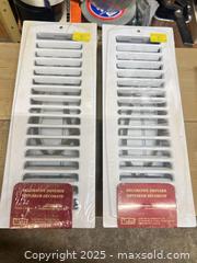 MaxSold Auction: 2 White Decorative Diffuser / Register  - Point Edward (Ontario, Canada) PARTNER MANAGED Estate Sale Online Auction -  Michigan Avenue