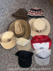 MaxSold Auction: Ball Caps, Knit Toques, Straw Cowboy Hat, Bucket Hat, Vintage red and white Esso Chemical - Point Edward (Ontario, Canada) PARTNER MANAGED Estate Sale Online Auction -  Michigan Avenue