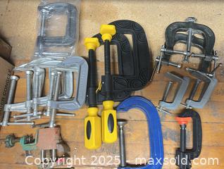 MaxSold Auction: C-Clamps, 3-Way Edge Clamps  - Point Edward (Ontario, Canada) SELLER MANAGED Estate Sale Online Auction -  Michigan Avenue