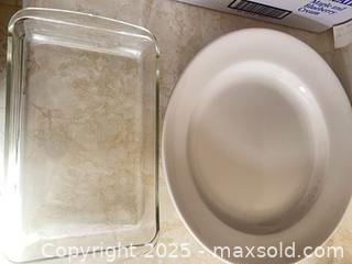 MaxSold Auction: Large White Dish, Pyrex Baking Dish  - Point Edward (Ontario, Canada) PARTNER MANAGED Estate Sale Online Auction -  Michigan Avenue