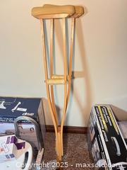MaxSold Auction: Orthopedic Seat Cushion, Crutches, Matt, Elbow Brace  - Point Edward (Ontario, Canada) PARTNER MANAGED Estate Sale Online Auction -  Michigan Avenue