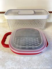 MaxSold Auction:  OXO GreenSaver Produce Keeper. Multi Functional Grater Container with Lid - Point Edward (Ontario, Canada) PARTNER MANAGED Estate Sale Online Auction -  Michigan Avenue