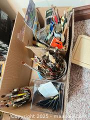 MaxSold Auction: Paint Brushes, 14 Black Pens  - Point Edward (Ontario, Canada) SELLER MANAGED Estate Sale Online Auction -  Michigan Avenue