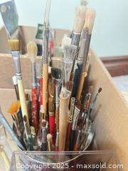 MaxSold Auction: Paint Brushes, 14 Black Pens  - Point Edward (Ontario, Canada) SELLER MANAGED Estate Sale Online Auction -  Michigan Avenue