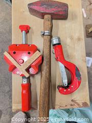 MaxSold Auction: Pipe Wrenches, Hammers, Bessy Angle Clamp, Tubing Cutters, Vintage Portable Pipe Vice, Etc - Point Edward (Ontario, Canada) PARTNER MANAGED Estate Sale Online Auction -  Michigan Avenue