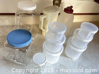 MaxSold Auction: Plastic Containers with Lids, Rubbermaid Servin' Saver Pitcher, Milk Bag Pitcher - Point Edward (Ontario, Canada) PARTNER MANAGED Estate Sale Online Auction -  Michigan Avenue
