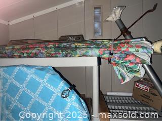 MaxSold Auction: Plastic Round Table, Umbrella - Point Edward (Ontario, Canada) PARTNER MANAGED Estate Sale Online Auction -  Michigan Avenue