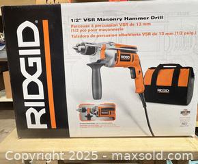 MaxSold Auction: RIDGID 1/2-inch VSR Masonry Hammer Drill  - Point Edward (Ontario, Canada) SELLER MANAGED Estate Sale Online Auction -  Michigan Avenue