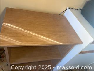 MaxSold Auction: Small Wood Shelf on Wheels - Point Edward (Ontario, Canada) PARTNER MANAGED Estate Sale Online Auction -  Michigan Avenue