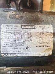 MaxSold Auction: Vintage Craftsman 3/4 HP Capacitor Start A.C. Motor - Point Edward (Ontario, Canada) PARTNER MANAGED Estate Sale Online Auction -  Michigan Avenue
