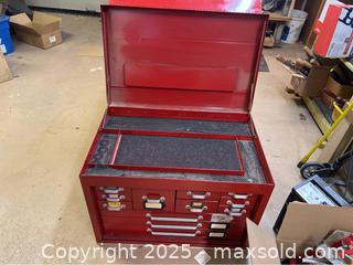 MaxSold Auction: Vintage Red Beach Industries Toolbox - Point Edward (Ontario, Canada) SELLER MANAGED Estate Sale Online Auction -  Michigan Avenue