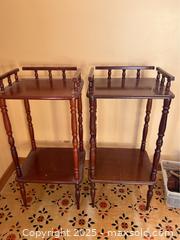 MaxSold Auction: Vintage Wood Side Tables - Point Edward (Ontario, Canada) PARTNER MANAGED Estate Sale Online Auction -  Michigan Avenue