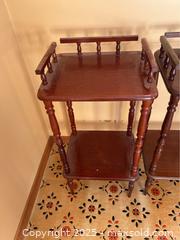 MaxSold Auction: Vintage Wood Side Tables - Point Edward (Ontario, Canada) PARTNER MANAGED Estate Sale Online Auction -  Michigan Avenue