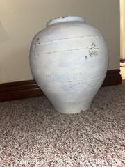 MaxSold Auction: Whitewashed Terracotta Vase 15" High, 20" Diameter - Point Edward (Ontario, Canada) PARTNER MANAGED Estate Sale Online Auction -  Michigan Avenue