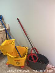 MaxSold Auction: Yellow Mop Bucket With Wringer, Mops - Point Edward (Ontario, Canada) PARTNER MANAGED Estate Sale Online Auction -  Michigan Avenue