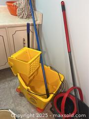 MaxSold Auction: Yellow Mop Bucket With Wringer, Mops - Point Edward (Ontario, Canada) PARTNER MANAGED Estate Sale Online Auction -  Michigan Avenue