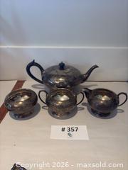 MaxSold Auction: Birks Sterling Vintage Teapot with Cream & Sugar Dishes - West Vancouver (British Columbia, Canada) PARTNER MANAGED Estate Sale Online Auction - Southborough Drive