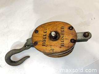 MaxSold Auction: Antique roller, bush block, and tackle pulley - Cocoa (Florida, USA) SELLER MANAGED Estate Sale Online Auction - Broadcast Court