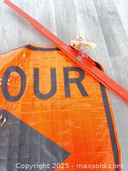 MaxSold Auction: Road detour sign right arrow - Cocoa (Florida, USA) SELLER MANAGED Estate Sale Online Auction - Broadcast Court