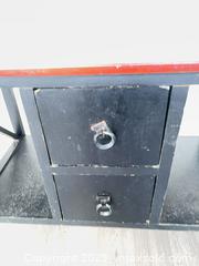 MaxSold Auction: Small black two drawer TV stand - Cocoa (Florida, USA) SELLER MANAGED Estate Sale Online Auction - Broadcast Court