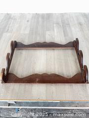 MaxSold Auction: Vintage wooden three gun shelf rack - Cocoa (Florida, USA) SELLER MANAGED Estate Sale Online Auction - Broadcast Court