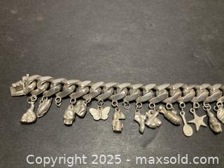 MaxSold Auction: Heavy Solid Sterling Silver Charm Bracelet - North Vancouver (British Columbia, Canada) SELLER MANAGED Downsizing Online Auction - 14th Street West