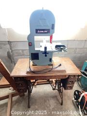 MaxSold Auction: Delta Vertical Band Saw with attached Singer Table - Arran-Elderslie (Ontario, Canada) PARTNER MANAGED Estate Sale Online Auction - George Street