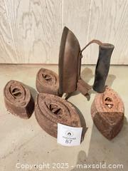 MaxSold Auction: Vintage Collection of Sad/Flat Irons  Coleman Instant Lighting Iron - Arran-Elderslie (Ontario, Canada) PARTNER MANAGED Estate Sale Online Auction - George Street