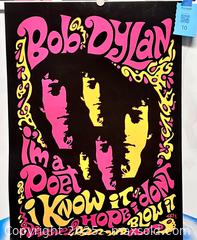 MaxSold Auction: Bob Dylan Poster – “I’m a Poet, I Know It, I Hope I Don’t Blow It” - Los Angeles (California, USA) SELLER MANAGED Reseller Online Auction -  Devonshire Street