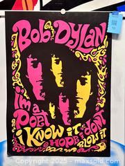 MaxSold Auction: Bob Dylan Poster – “I’m a Poet, I Know It, I Hope I Don’t Blow It” - Los Angeles (California, USA) SELLER MANAGED Reseller Online Auction -  Devonshire Street