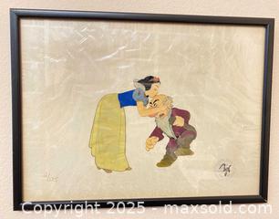 MaxSold Auction: Disney’s Snow White &#38; Grumpy Original Certified Animation Cel - Oak Park (California, USA) PARTNER MANAGED Estate Sale Online Auction - Pesto Way