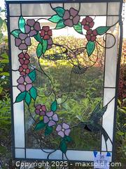 MaxSold Auction: Hummingbird &#38; Floral Stained Glass Hanging - Oak Park (California, USA) PARTNER MANAGED Estate Sale Online Auction - Pesto Way