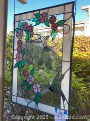 MaxSold Auction: Hummingbird &#38; Floral Stained Glass Hanging - Oak Park (California, USA) PARTNER MANAGED Estate Sale Online Auction - Pesto Way