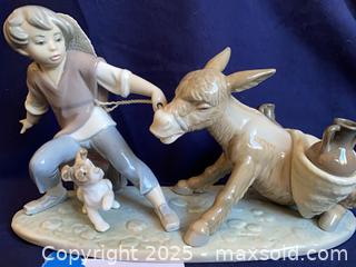 MaxSold Auction: Lladro Boy and Dog Pulling Stubborn Donkey #5178 - Oak Park (California, USA) PARTNER MANAGED Estate Sale Online Auction - Pesto Way
