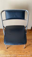 MaxSold Auction: Mid-Century Modern Chrome Black Vinyl Folding Chairs- Set of 4 - Oak Park (California, USA) PARTNER MANAGED Estate Sale Online Auction - Pesto Way