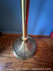 MaxSold Auction: Vintage Brass Stiffel Torchiere Floor Lamp with Flared Glass Shade - Oak Park (California, USA) PARTNER MANAGED Estate Sale Online Auction - Pesto Way